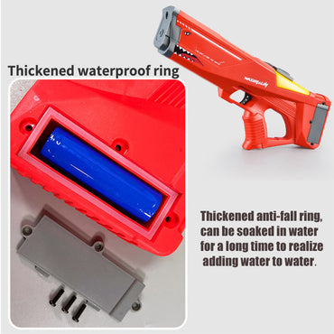 (NET) High Pressure Electric Water Gun Large Capacity Automatic Water Guns Shark Adult Kids Outdoor Beach Pool Summer Toys Watergun
