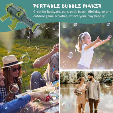 25 Hole Dinosaur Bubble Machine Gun Children's Toys  Boys and Girls