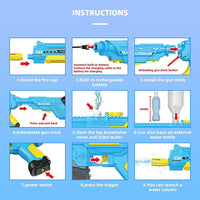 (NET) Space Electric Water Gun High Pressure Manual Automatic Integration Water Gun