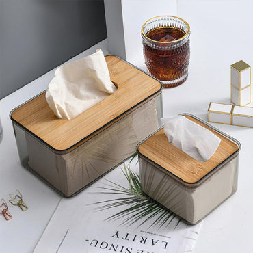 Japanese Style Wooden Lid Napkin Tissue Box - Elevate Your Home Decor with Elegance