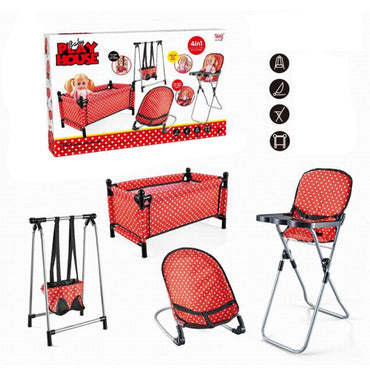 (Net) 3-in-1 Doll Play House Pretend Set - Inspire Endless Imaginative Adventures