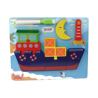 Wooden Animal Puzzle With Marker