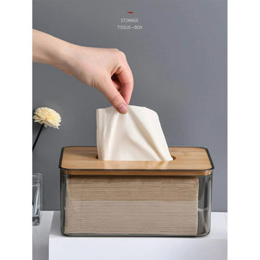 Japanese Style Wooden Lid Napkin Tissue Box - Elevate Your Home Decor with Elegance