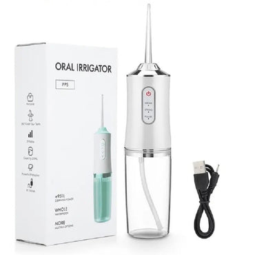 (Net) New PPS Oral Irrigator Cordless Water Flosser Dental Waterproof 4 HEAD / 521485