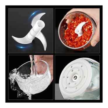 **(NET)** Mini Portable  Electric Garlic Machine Kitchen Meat Chopper Seasoning & Spice for Garlic Vegetables Salad