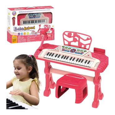 (Net)Electronic Piano Large Set Microphone Chair Piano For Children