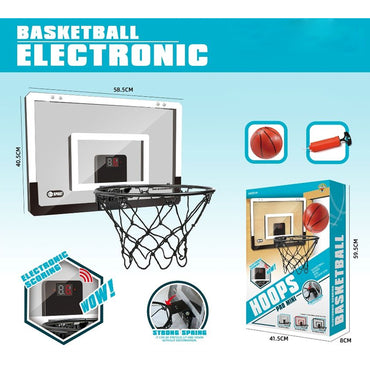 (Net) Indoor Electronic Scoring Basketball Hoop Toy for Kids