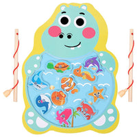 Wooden Board Fishing Game Set - Fun and Educational Toy for Kids