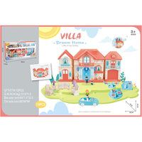 "Family Villa Playhouse - Pretend Home Furniture Set for Kids