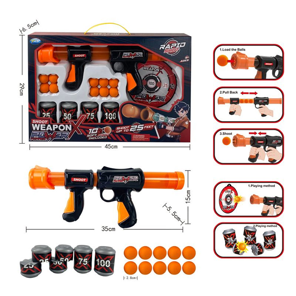 Soft Ball Pump Gun Set for Active Play