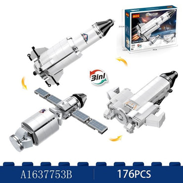 176-Piece Rocket and Satellite Building Blocks Set
