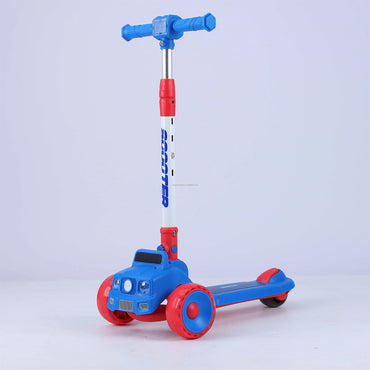 (Net) Scooter Safe Scooter With Non-Slip Deck For Stability Music-Infused 3 Wheel