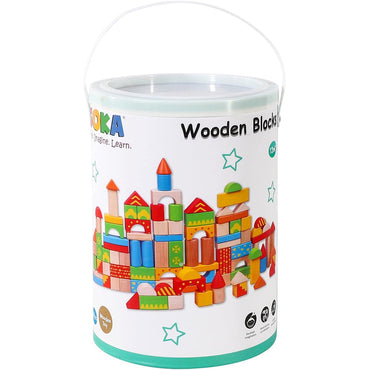 Set of 40 Colorful Wooden Building Blocks - Unleash Your Child's Creativity / 820045