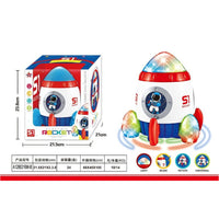 (Net) Electric Rocket Spaceship Toy - Rotating Music and Lights for Creative Play