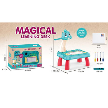 Kids LED Projection Drawing Table - Dinosaur Sketcher Set
