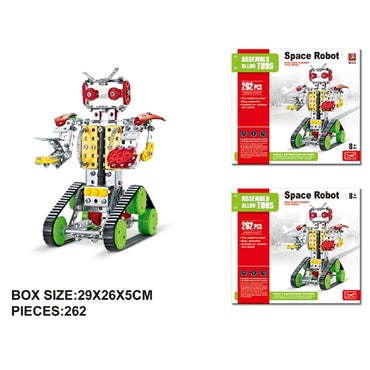 Metal Block Construction Car Model Robot Building Set - Educational Toy