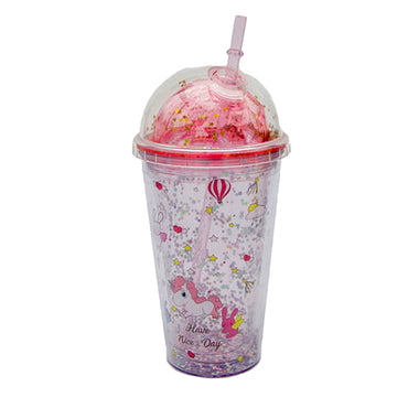 Plexi Unicorn Cup With Straw / KN-7