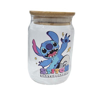 Stitch Glass Cup With Straw