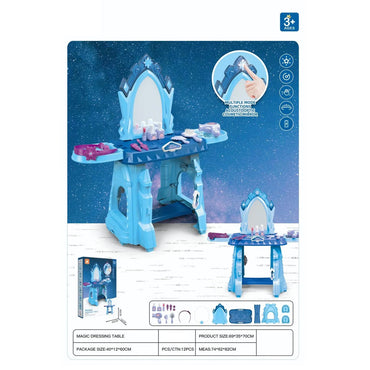 (Net) Magic Princess Pretend Play Set - Luxurious Beauty Table with Light and Sound