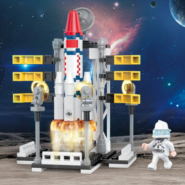 COGO City Space Rocket Blocks Set - Educational Building Toys for Kids