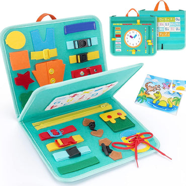 (Net) Sensory Activity Book Clock Design Busy Board