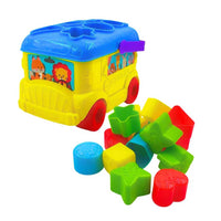 Sort and School Bus Shape Sorting Building Block Puzzle