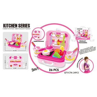 (Net) 3-in-1 Kitchen Play Set - Imaginative Kids Cooking Toy Set