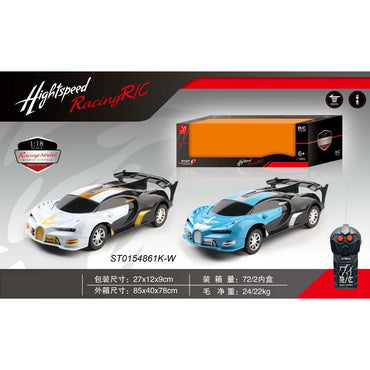 High-Speed 2.4G 1:18 4WD Remote Control Car with LED Lights