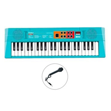 Blue Educational Toy Musical Organ With Microphone