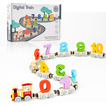 Wooden Digital Train Toy For Children