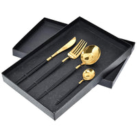 (Net) Western Tableware Stainless Steel Gift Set 4 pcs