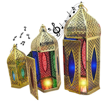 (Net)Gold lanterns Ramadan Decoration Light & MUSIC