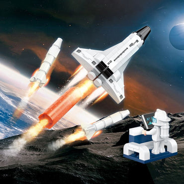 Space Shuttle Building Blocks Set - Kids Plastic Block Toy