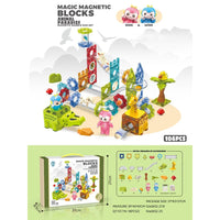 104-Piece Magnetic Animals Park Paradise Building Blocks Set
