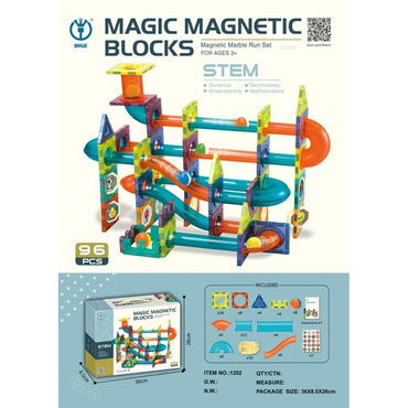 96PCS Magnetic Block Building Set - Educational Toy for Kids
