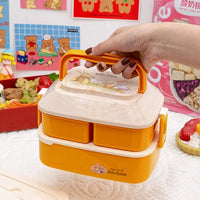 (net) Rabbit Design 2-Layer Lunch Box