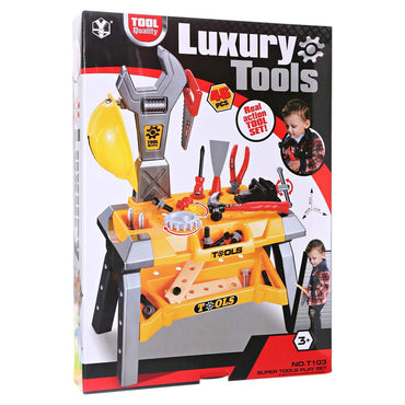 (Net) Super Luxury Tools Play 46 Pieces Set  Hammering and Nailing Toys