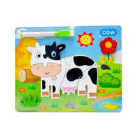 Wooden Animal Puzzle With Marker