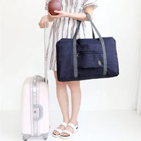 (net) New Nylon Foldable Travel Bag Unisex Large Capacity Luggage Bag