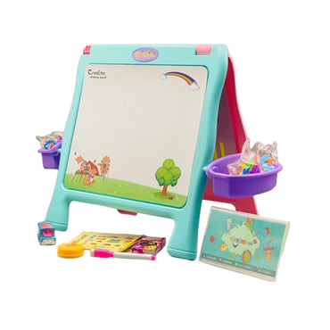 ( Net) Plastic Double Sided Drawing Board Kid Magnetic Cognition Initiation Toy