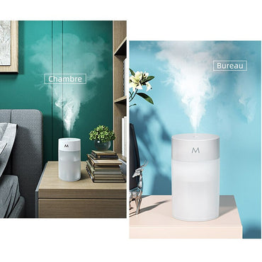 Air Humidifier Ultrasonic Mini Aromatherapy Diffuser Portable Sprayer USB Essential Oil Atomizer LED Lamp for Home Car 260ML