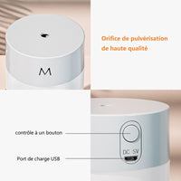 Air Humidifier Ultrasonic Mini Aromatherapy Diffuser Portable Sprayer USB Essential Oil Atomizer LED Lamp for Home Car 260ML
