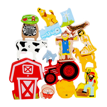 Wooden Stacking Toys for Kids - Montessori Educational Blocks and Puzzles