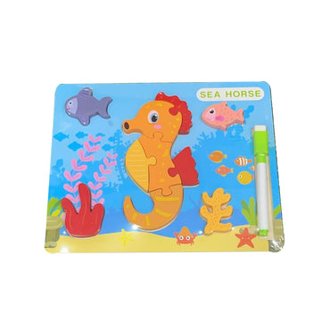 Wooden Animal Puzzle With Marker