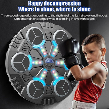 ( Net ) Round Music Boxing Machine LED Electronic With Boxing Gloves