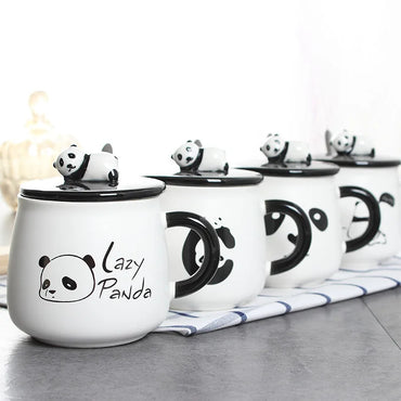 (Net) Panda Design Ceramic Cup with Matching Cap / 890120