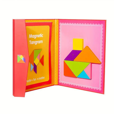 Creative Wooden Magnetic Tangram Puzzle Set