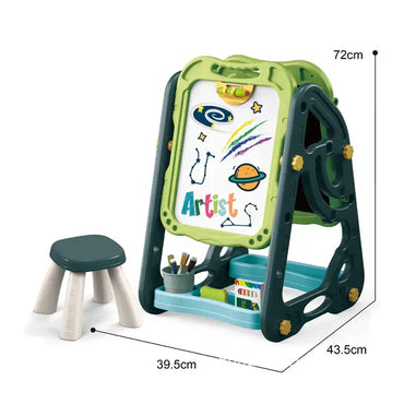 ( NET) Early Learning Foldable Double-Sided Magnetic Artist Doodle Table