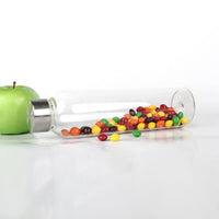 Transparent Glass Water Sport Bottle with Stainless Steel Lid