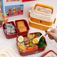 (net) Rabbit Design 2-Layer Lunch Box